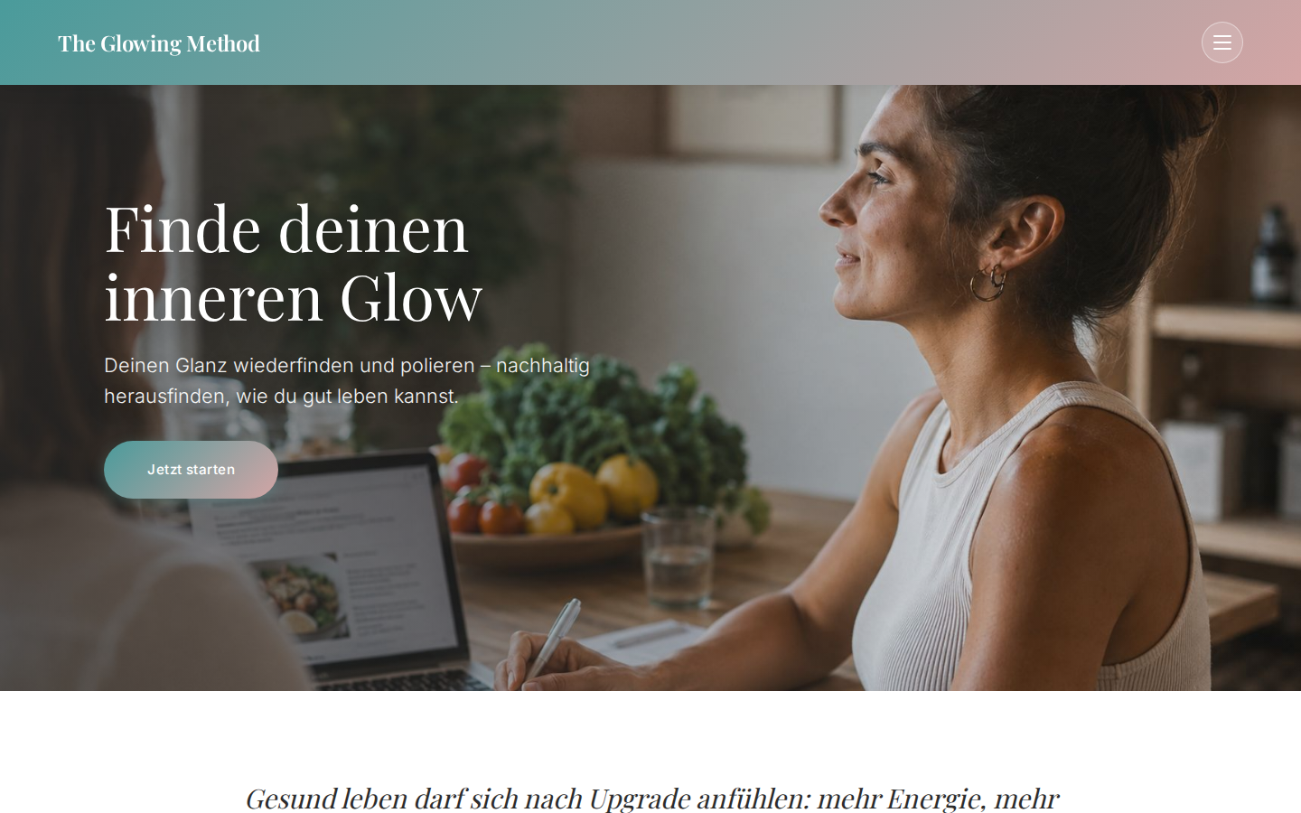Beispiel einer Leadchamp-Website — The Glowing Method